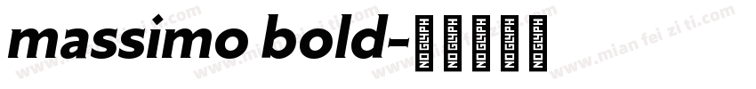 massimo bold字体转换